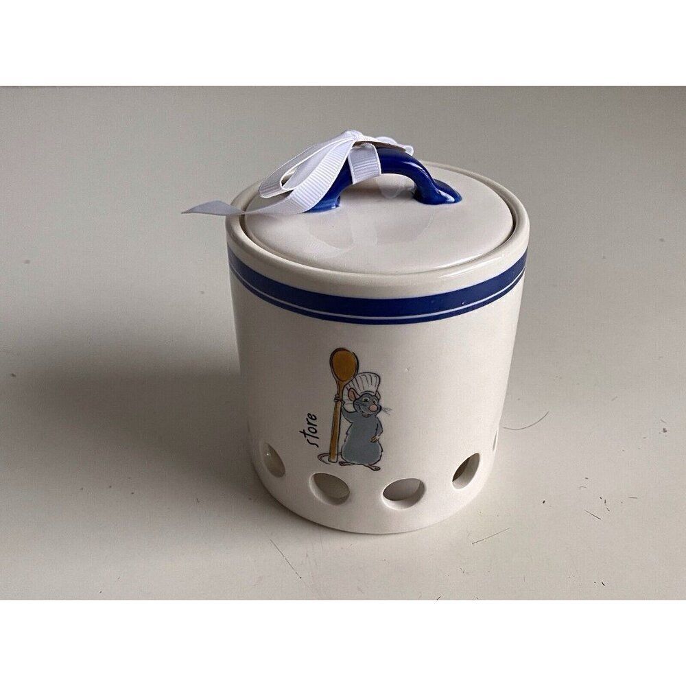 Rae Dunn Disney Pixar Ratatouille Ceramic Canister Cellar Store With Holes NEW - Picture 2 of 11